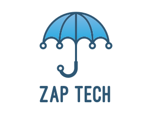 Blue Tech Umbrella  logo design