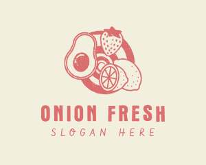 Retro Fruit Juice logo design