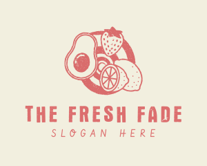 Retro Fruit Juice logo design