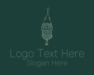 Hanging Macrame Plant Basket Logo