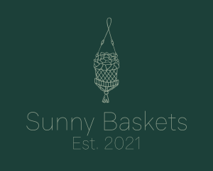 Hanging Macrame Plant Basket logo design