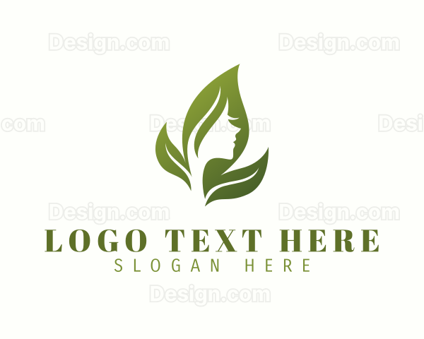 Woman Leaf Wellness Logo