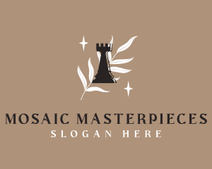 Elegant Chess Rook logo design