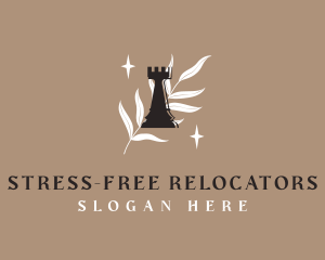 Elegant Chess Rook logo design