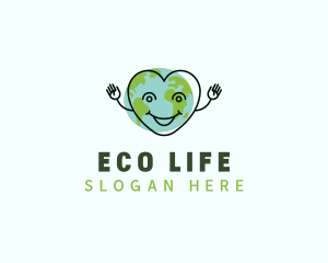 Eco Environmental Globe logo design