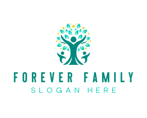 Leaf Family Tree logo design