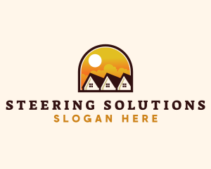 Subdivision Arch Roofing Realty logo design