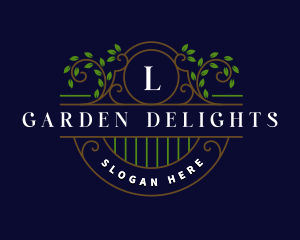 Gardening Leaf Vines logo design