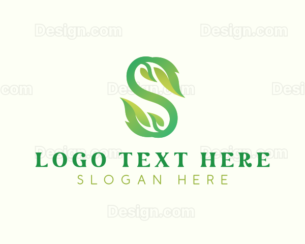 Organic Fresh Leaf Letter S Logo