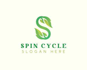 Organic Fresh Leaf Letter S logo design