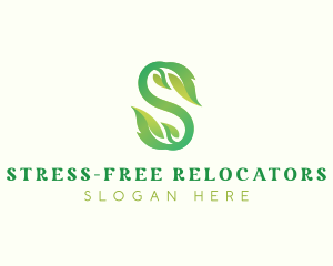 Organic Fresh Leaf Letter S logo design