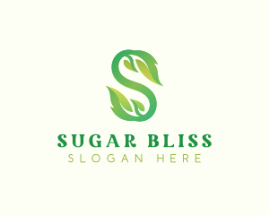 Organic Fresh Leaf Letter S logo design