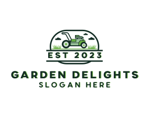 Garden Yard Lawn Mower logo design