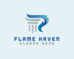 Olympic Flame Pillar logo