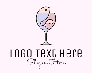 Seafood Wine Restaurant logo design