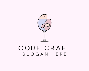 Seafood Wine Restaurant logo design