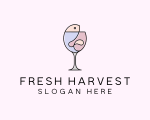 Seafood Wine Restaurant logo design