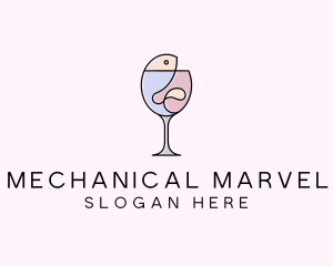 Seafood Wine Restaurant logo design