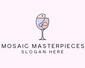 Seafood Wine Restaurant logo design