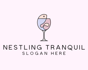 Seafood Wine Restaurant logo design