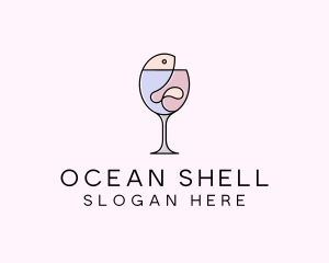 Seafood Wine Restaurant logo design