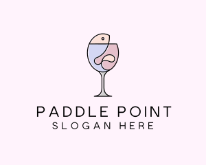 Seafood Wine Restaurant logo design