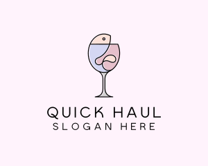 Seafood Wine Restaurant logo design