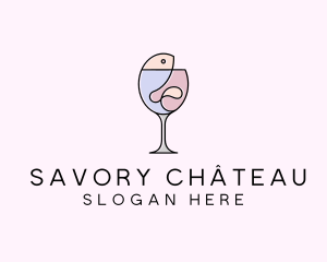 Seafood Wine Restaurant logo design