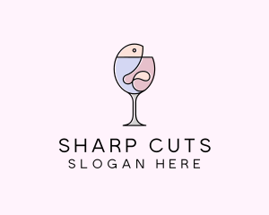 Seafood Wine Restaurant logo design