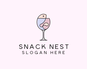 Seafood Wine Restaurant logo design