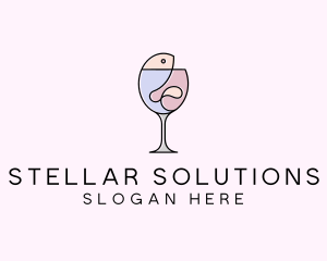 Seafood Wine Restaurant logo design