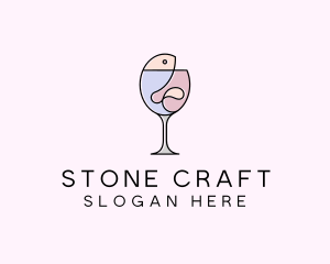 Seafood Wine Restaurant logo design