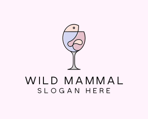 Seafood Wine Restaurant logo design