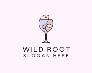 Seafood Wine Restaurant logo design