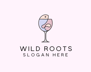 Seafood Wine Restaurant logo design