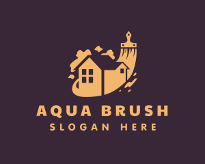 House Painting Brush logo design