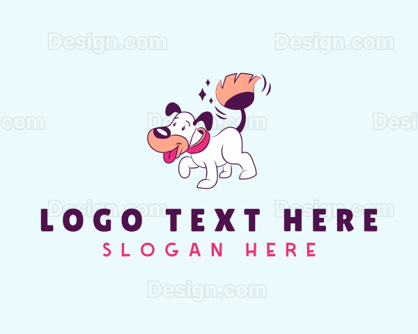 Dog Broom Cleaning Logo