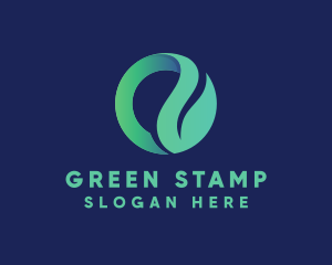 Green Leaf Circle logo design