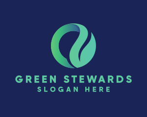 Green Leaf Circle logo design