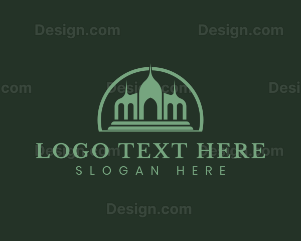 Ancient Shrine Architecture Logo