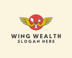 Winged Dining Restaurant logo design