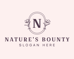 Natural  Feminine Flower Cosmetics logo design