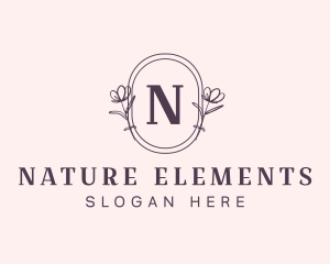 Natural  Feminine Flower Cosmetics logo design