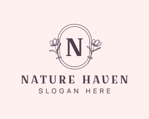 Natural  Feminine Flower Cosmetics logo design