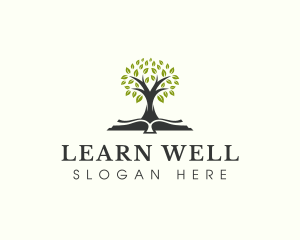 Learning Book Tree logo design