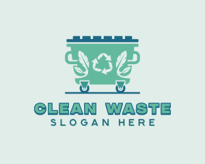 Eco Garbage Dumpster logo design