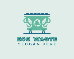 Eco Garbage Dumpster logo design