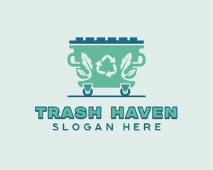 Eco Garbage Dumpster logo design