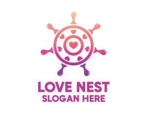 Love Steering Wheel logo design