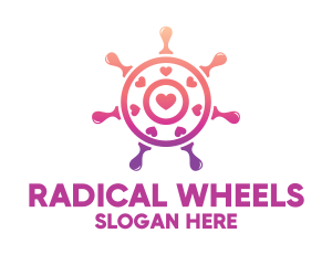 Love Steering Wheel logo design